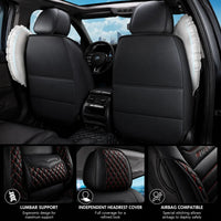 Housses de Siège Cuir PU Hyundai Tucson Kona i20 i30 i10 Santa Fe Bayon Nexo 5 Places Airbag Compatible Imperméables