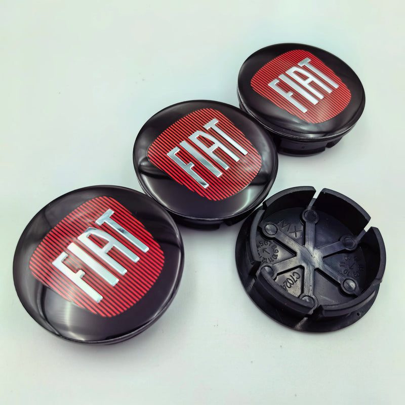Cache-Moyeux Fiat 500 50mm Lot de 4 Emblème — vue de profil