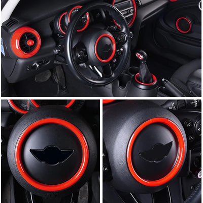Cache Logo Mini Cooper F56 F60 Anneau Décoratif Intérieur
