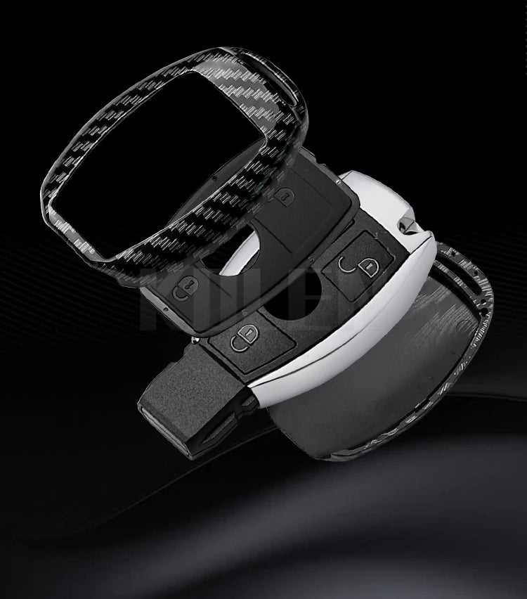 Étui de Protection Clé Mercedes Classe A B C E GLA GLC CLA CLS Fibre de Carbone 2 ou 3 Touches