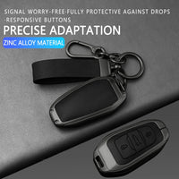 Étui de Protection Clé Peugeot 208 308 3008 Citroën C3 C5 Aircross DS Alliage de Zinc et Cuir