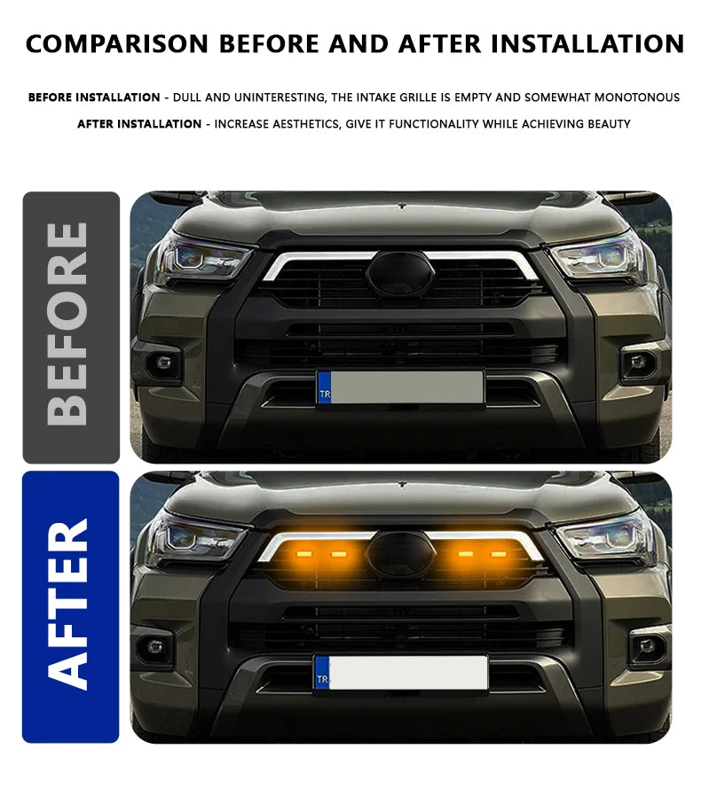 Feux de Calandre LED Nissan Frontier 4, 5 ou 8 Feux RGB ou Couleur