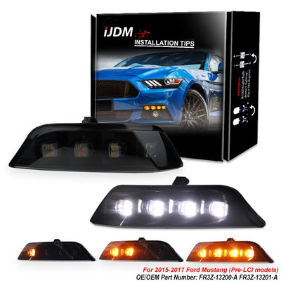 Antibrouillard Ford Mustang 2015-2017 Clignotant Séquentiel Ambre