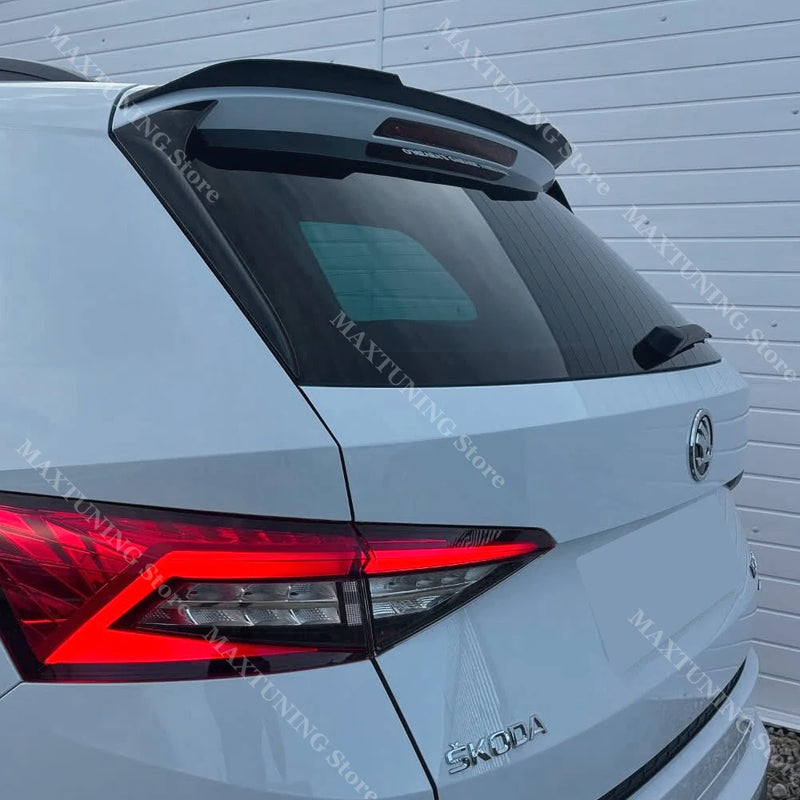 Becquet Skoda Kodiaq Mk1 RS et Sportline 2017-2021 Extension de Toit Style Maxton Noir Brillant