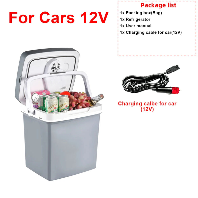 Glacière Électrique Voiture 24 L 12 V 220 V Froid et Chaud
