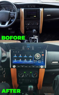 Autoradio Écran 12,3 Pouces Toyota Fortuner et Hilux 2015-2021 Android 14 CarPlay Sans Fil DSP