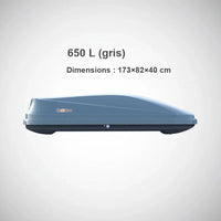 Starrer Dachaufbau aus ABS, 600 bis 680 l, universal