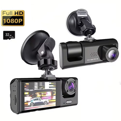 Dashcam 3 Caméras 1080P Écran IPS 2 Pouces