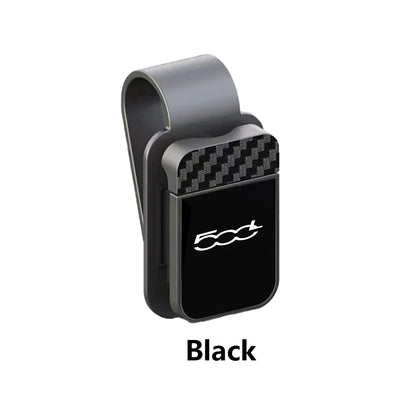 Clip Lunettes Carbone pour Pare-Soleil Fiat 500 500L 500X
