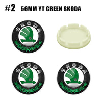 Cache-Moyeux Skoda Octavia Fabia Kodiaq 56mm 60mm — vue de trois quarts