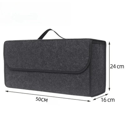 Sac de Rangement pour Voiture en Feutre Gris