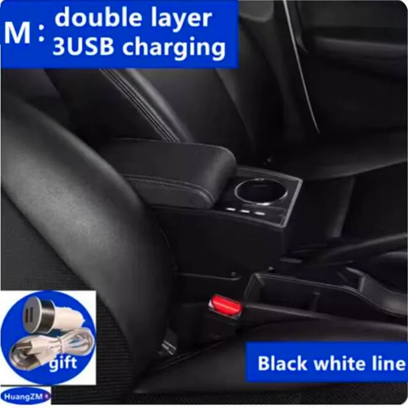 Accoudoir Peugeot 207 207 CC Console Centrale avec Rangement Porte-Gobelet et USB