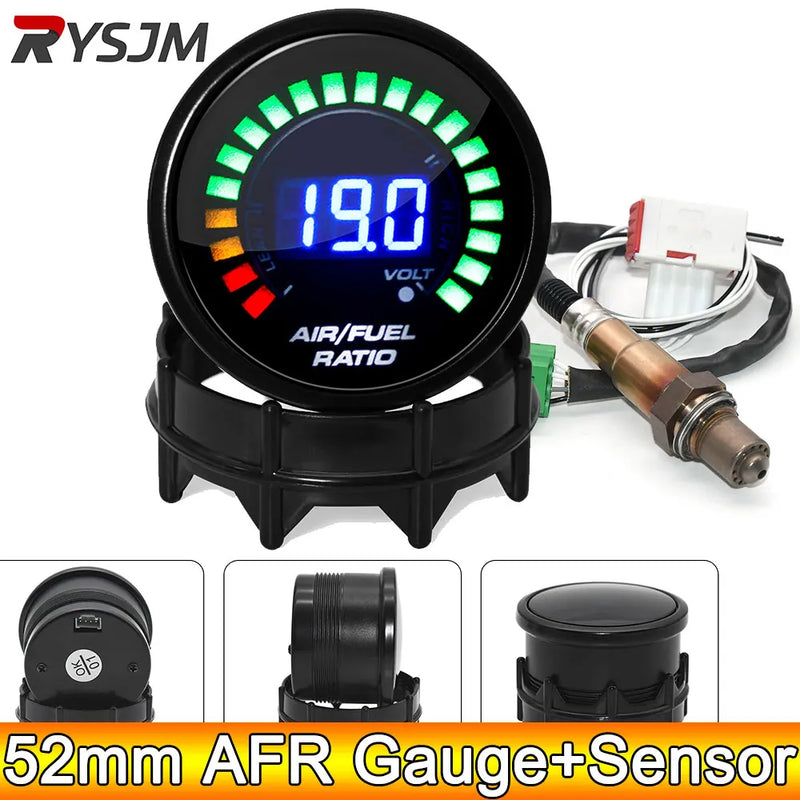 Jauge AFR 52 mm Sonde O2 Bande Étroite 12V Essence