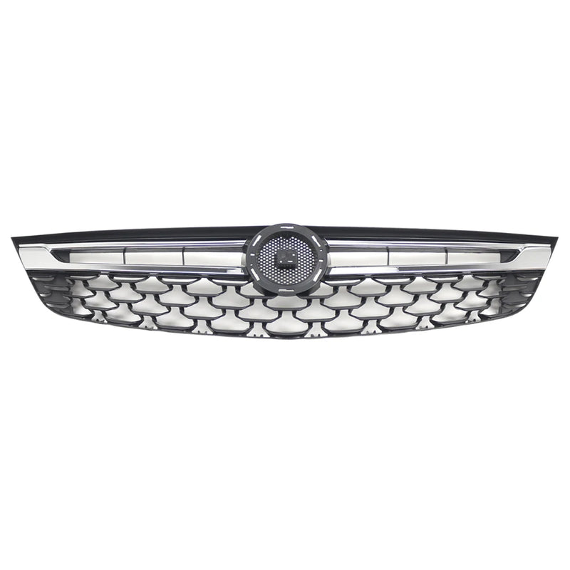 Calandre de Radiateur Avant Opel Astra K 2015-2019 Maille Noir Brillant et Baguettes Chromées