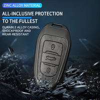 Étui de Protection Clé Peugeot 208 308 3008 Citroën C3 C5 Aircross DS Alliage de Zinc et Cuir