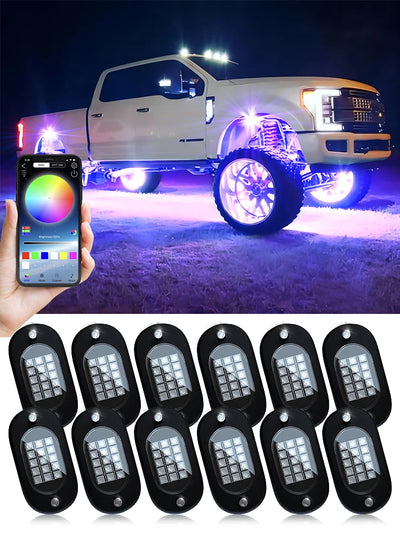 Éclairage d'Ambiance LED Modules RGB Musique Tout-Terrain