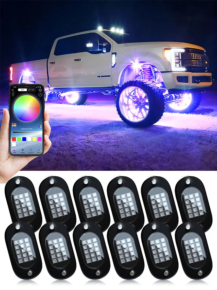 Éclairage d'Ambiance LED Modules RGB Musique Tout-Terrain