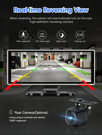 Dashcam 4K Écran CarPlay Sans Fil 11,26 ou 10,26 Pouces Double Caméra