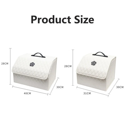 Organisateur de Coffre Voiture Cuir PU Blanc ou Noir