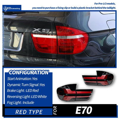 Ensemble Feux Arrière LED BMW X5 E70 2007-2013 DRL