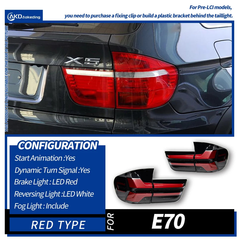 Ensemble Feux Arrière LED BMW X5 E70 2007-2013 DRL — exemple de montage