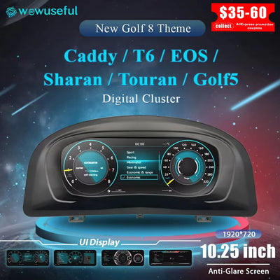 Tableau de Bord Numérique VW Caddy Touran Golf 5 Sharan