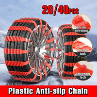 Universal Car Snow Chains 40 Non-Slip Straps