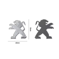 Logo Lion Peugeot en ABS 3D, Emblème de Capot et de Coffre 75, 80, 83, 105 ou 115 mm, Noir Brillant ou Argent