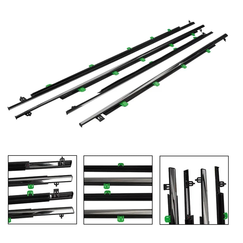 Joints de Lèche-Vitre Chromés Honda CR-V 2007-2011 Lot de 4
