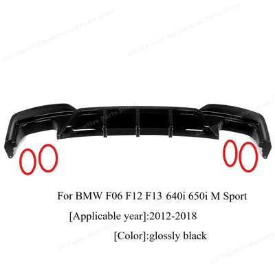 Lame de Diffuseur Arrière BMW Série 6 F06 F12 F13 M Sport 2012-2018