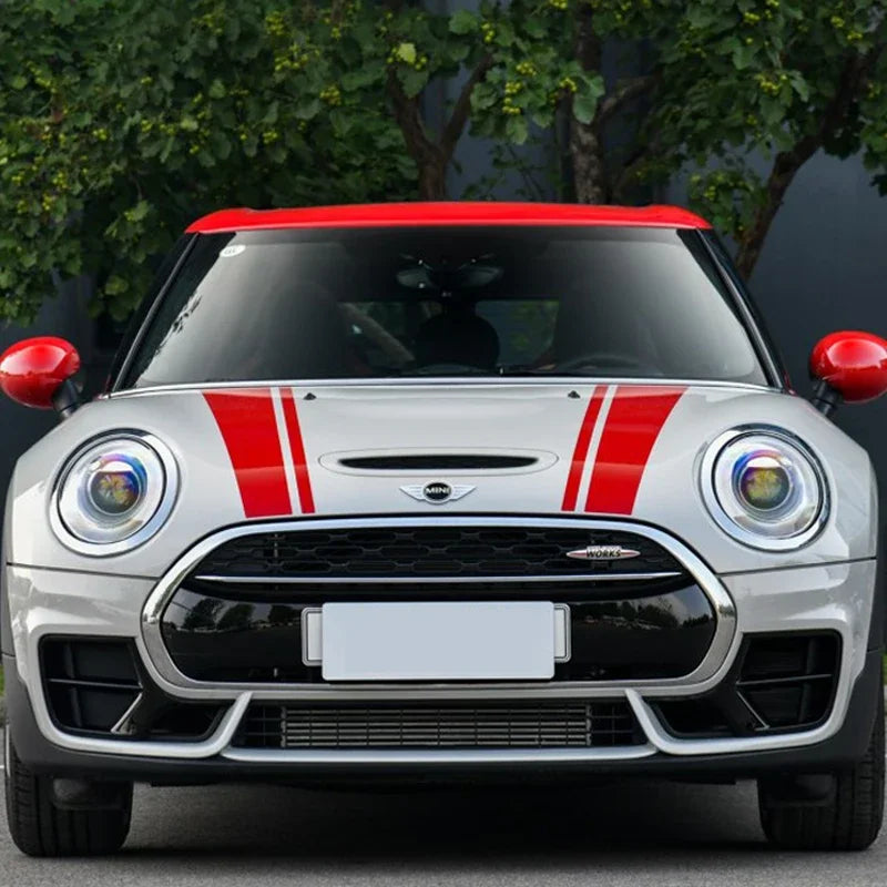 Autocollant Bandes Capot MINI Cooper R56 F56 F60 — gros plan