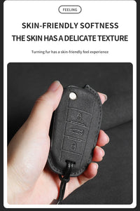 Coque de Clé Peugeot Citroën Suédine Clé Repliable ou Fixe 3 Touches