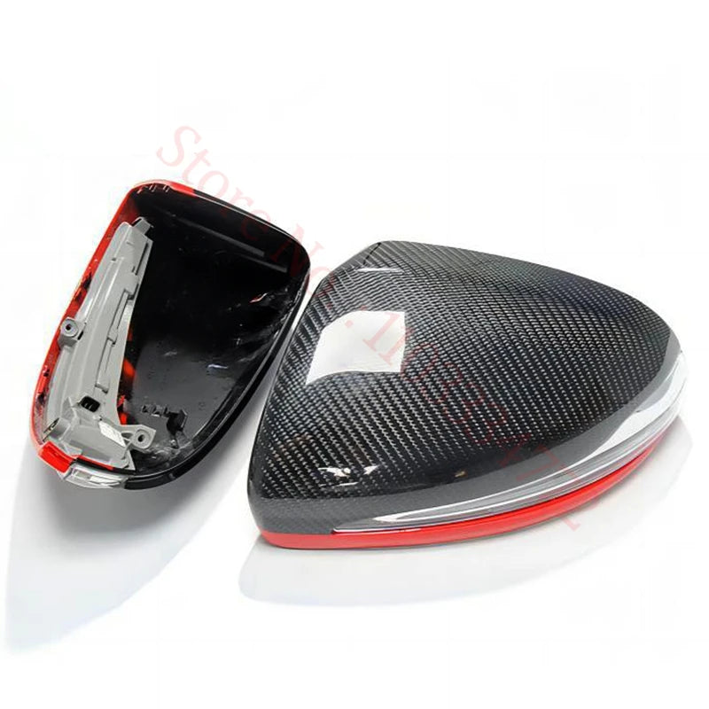 Coque de Rétroviseur Mercedes Classe C W205, E W213, S W222, GLC X253, GLA, GLB, EQA, EQB, EQC en Carbone Véritable, 8 Styles
