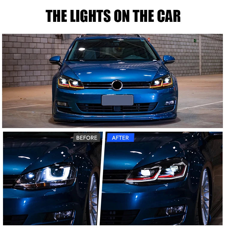Phares LED Volkswagen Golf 7 et 7.5 MK7 2012-2020 Look Sport