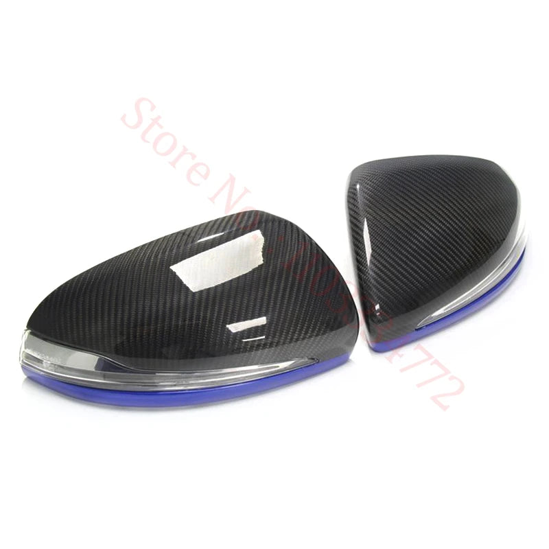 Coque de Rétroviseur Mercedes Classe C W205, E W213, S W222, GLC X253, GLA, GLB, EQA, EQB, EQC en Carbone Véritable, 8 Styles