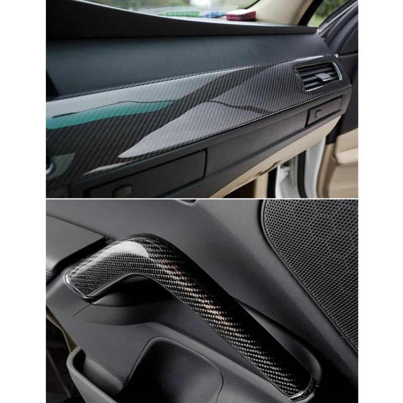 Film Adhésif Fibre de Carbone 7D Noir Brillant pour Voiture en Rouleau