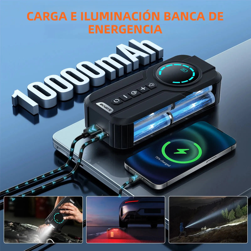 Booster de Batterie Voiture 6000 à 10000 mAh avec Compresseur d'Air
