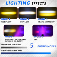 Éclairage Auxiliaire LED DRL 120W 12000LM Voiture