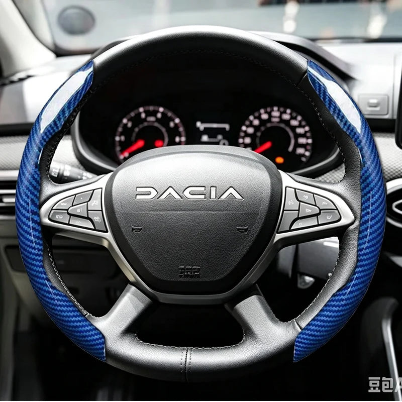Surcouches de Volant à Clips Aspect Carbone Dacia Sandero Stepway Duster Jogger Bigster Spring Logan
