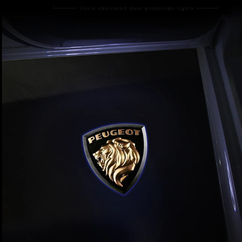 Projecteur Logo Porte Peugeot 407 508 RCZ LED 2 Pièces