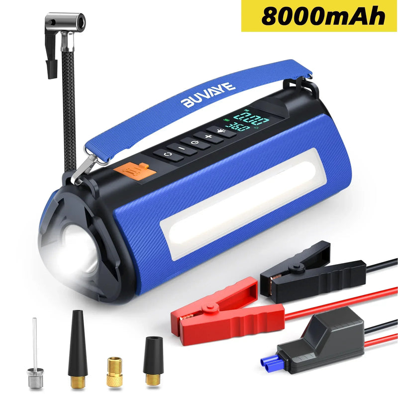 Booster de Batterie Voiture TS03 avec Compresseur d'Air et Lampe