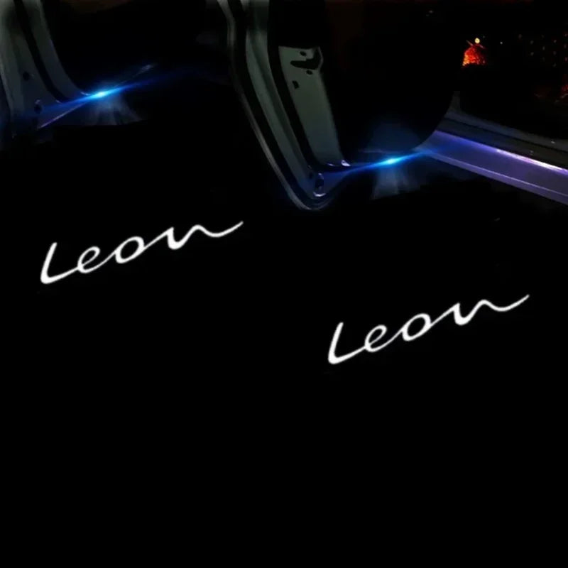 Projecteur Porte Seat Sans Fil, Lot de 2, Ibiza Leon Ateca Arona FR Cupra, 6 Motifs