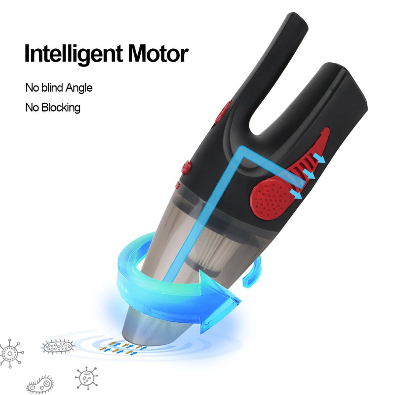 12V Car Vacuum Cleaner Cigarette Lighter 120 W Washable HEPA Filter