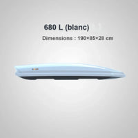 Starrer Dachaufbau aus ABS, 600 bis 680 l, universal
