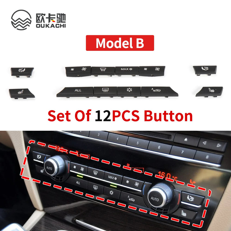 Boutons de Climatisation BMW Série 5 F10 F01 X5 F15 — détail de finition