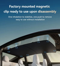 Pare-Soleil de Toit Tesla Model Y Juniper 2025-2026 Graphène Magnétique Nid d'Abeille