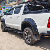Élargisseurs d'Ailes Style Poche Toyota Hilux Vigo SR SR5 2005-2014 Noir Mat, Jeu de 4 Pièces