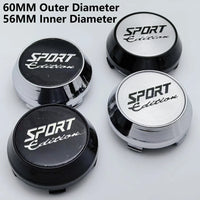 Cache-Moyeux Universels Édition Sport 60mm Noir Argent