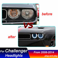 Phares LED Dodge Challenger 2008-2014 Kit Complet Feux de Jour Dynamiques Clignotants