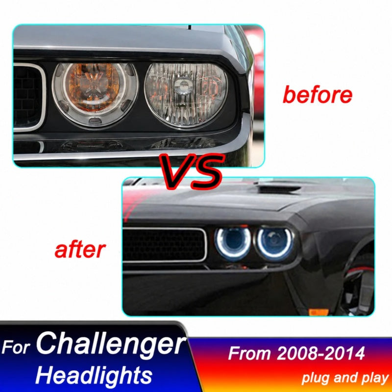 Phares LED Dodge Challenger 2008-2014 Kit Complet Feux de Jour Dynamiques Clignotants